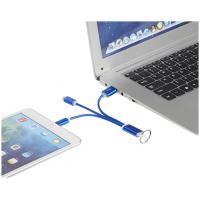 Metal 3 in 1 Charging Cable With Keyring