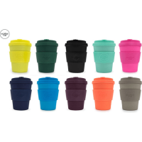 12oz Ecoffee Cup Made With Natural Organic Biodegradable Bamboo Fibre