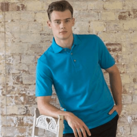Henbury Classic Cotton Pique Polo Shirt with Stand-Up Collar