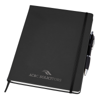 Large Noir Notebook & Curvy Pen Set