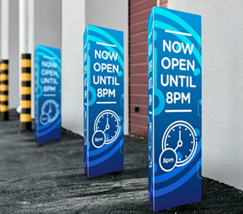 Branded Printed Promotional Bollard Sign Covers