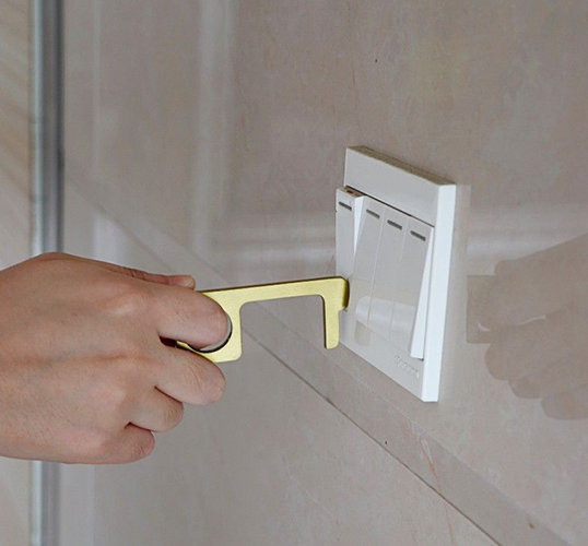 Personalised Hands Free Aluminium Hygiene Keyring Door Opener