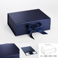 A4 Deep Plain Or Printed Gift Boxes With Changeable Ribbon For Retail Or Gift Packaging