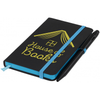 Small Noir Edge Notebook Supplied With A Plain Black Stylus Ballpoint Pen