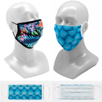 Dye Sublimation 2 Ply Customised Face Masks 