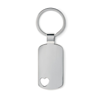 Metal keyring With Heart Detail At The Bottom