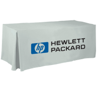 Printed Branded Exhibition Tablecloths 380cm x 210cm For 8ft Trestle Table