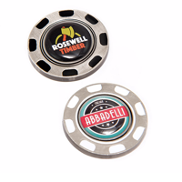 Metal Pokerchip with Removable Ball Marker
