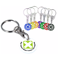 New £1 Twelve Sided Trolley Coin Keyring
