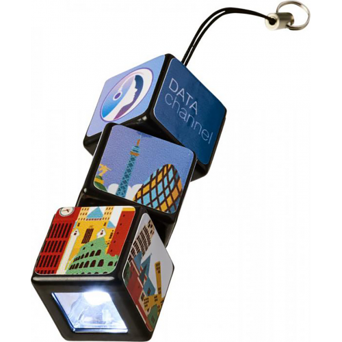 Rubiks Cube LED Flashlight With Key Loop