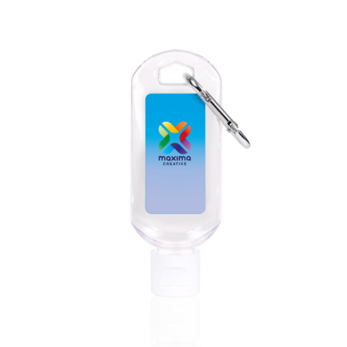 Hand Sanitiser Gel 50ml with Carabiner Clip