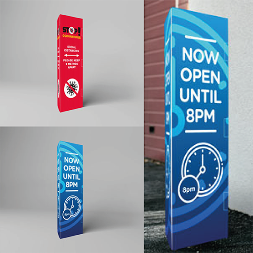 Printed Promotional Bollard Sign Covers
