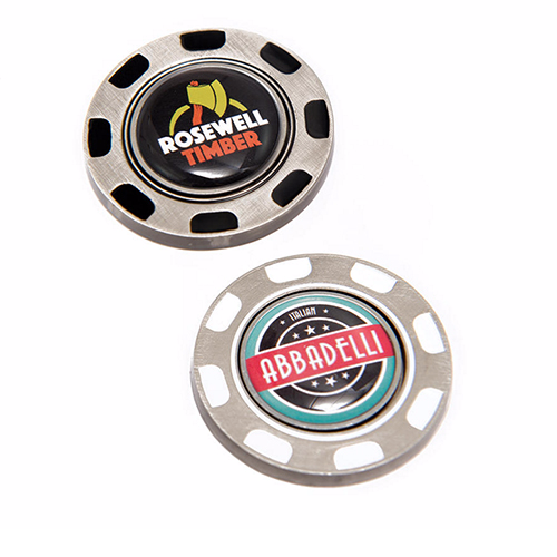 Metal Pokerchip with Removable Ball Marker